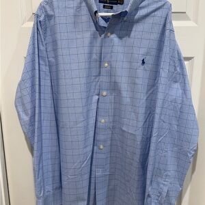 Polo by Ralph Lauren Men's Light Blue Plaid Shirt